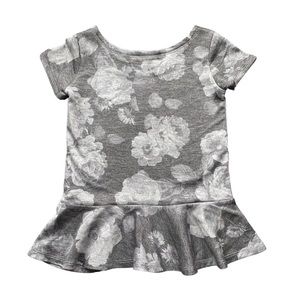 New Girls Peplum Floral Top Canadian Small Shop Handmade
